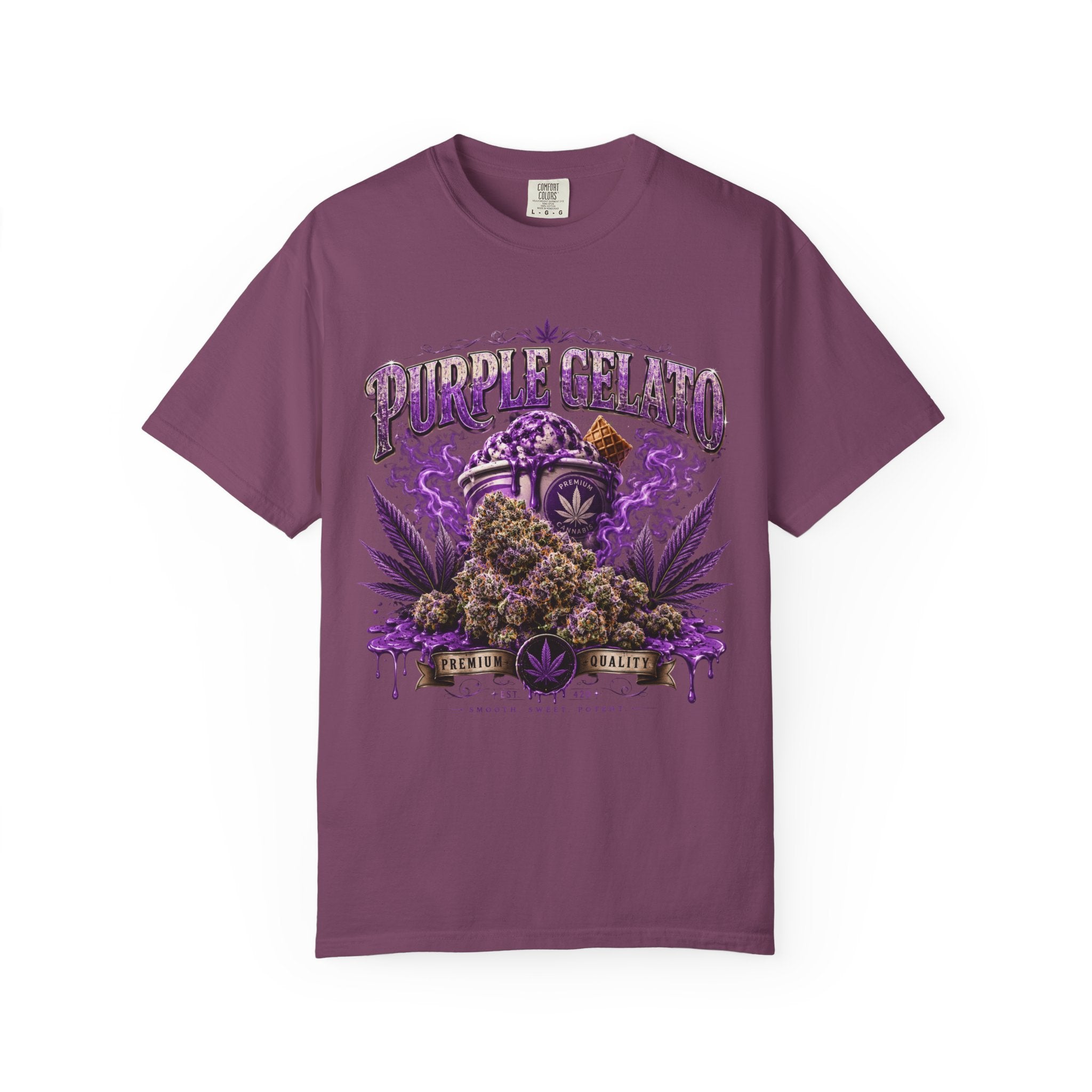 T-Shirt — "Purple Gelato" Cannabis Graphic Tee