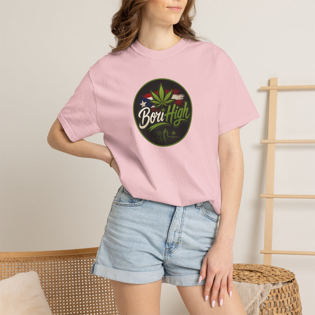 Born High Cannabis Leaf Graphic T-Shirt — Retro Rasta Weed Tee