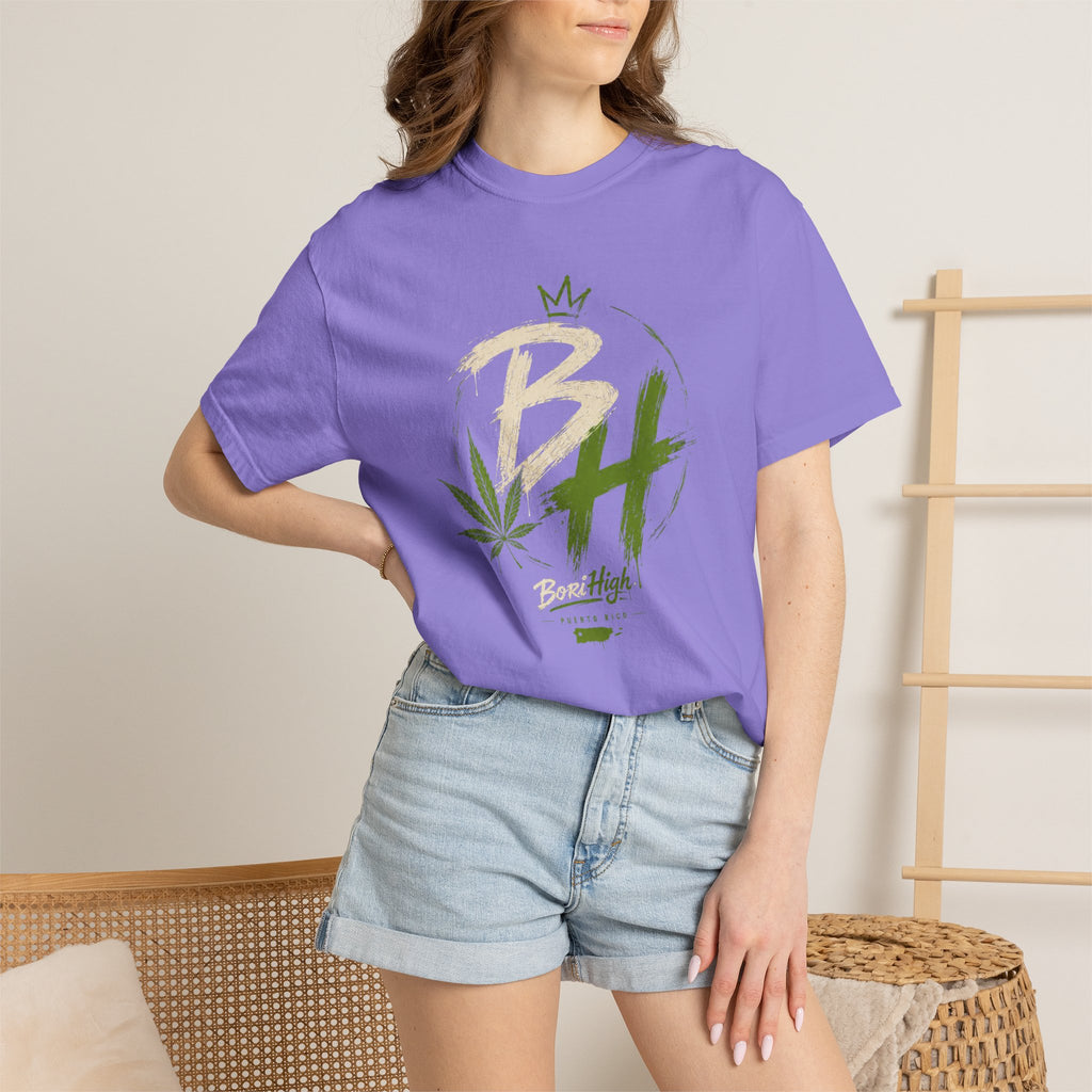 High Vibes T‑Shirt — 'BH' Cannabis Leaf Graphic Tee