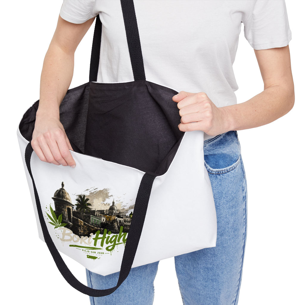 Weekender Tote Bag — 'Born High' Vintage Estate Graphic Travel Tote