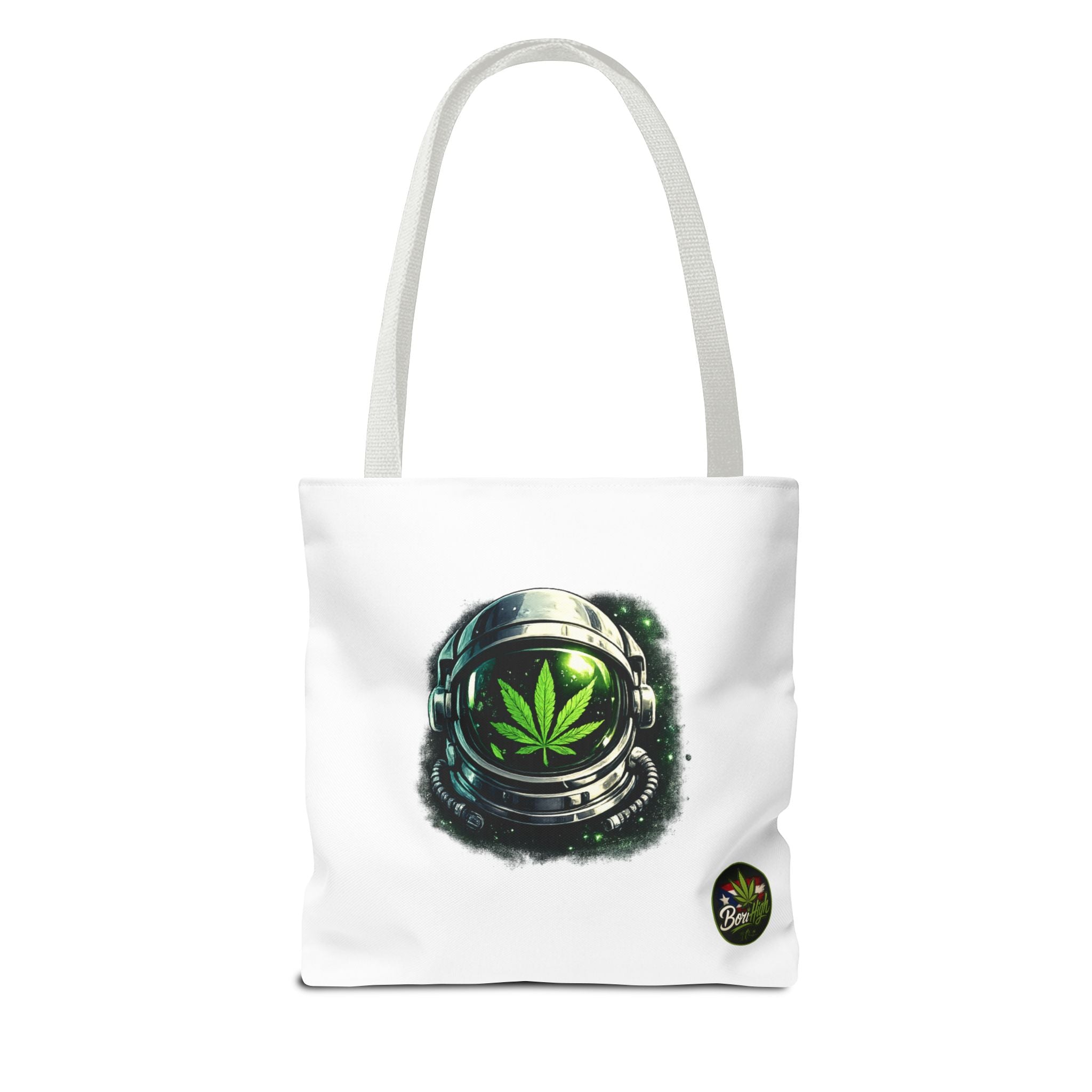 Astro Leaf Tote Bag — Cannabis Space Astronaut All-Over Print Tote