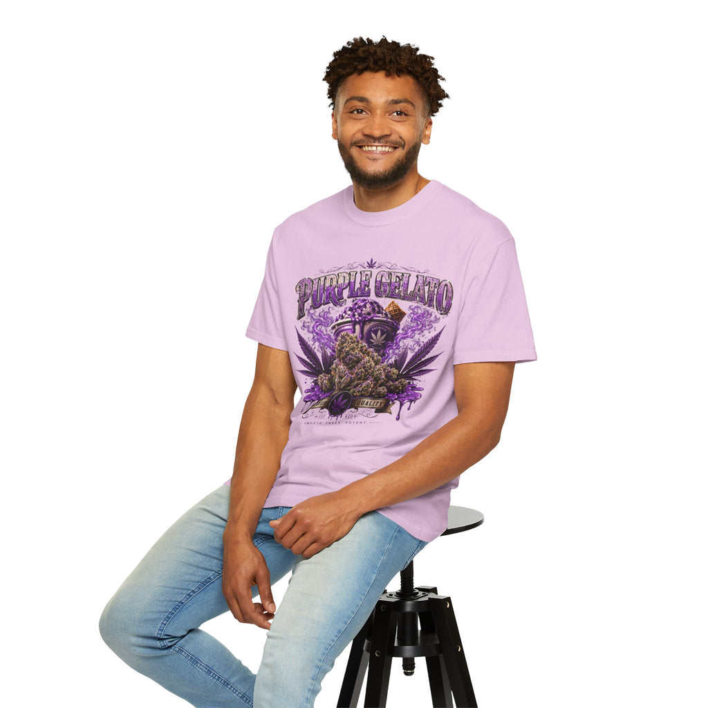 T-Shirt — "Purple Gelato" Cannabis Graphic Tee