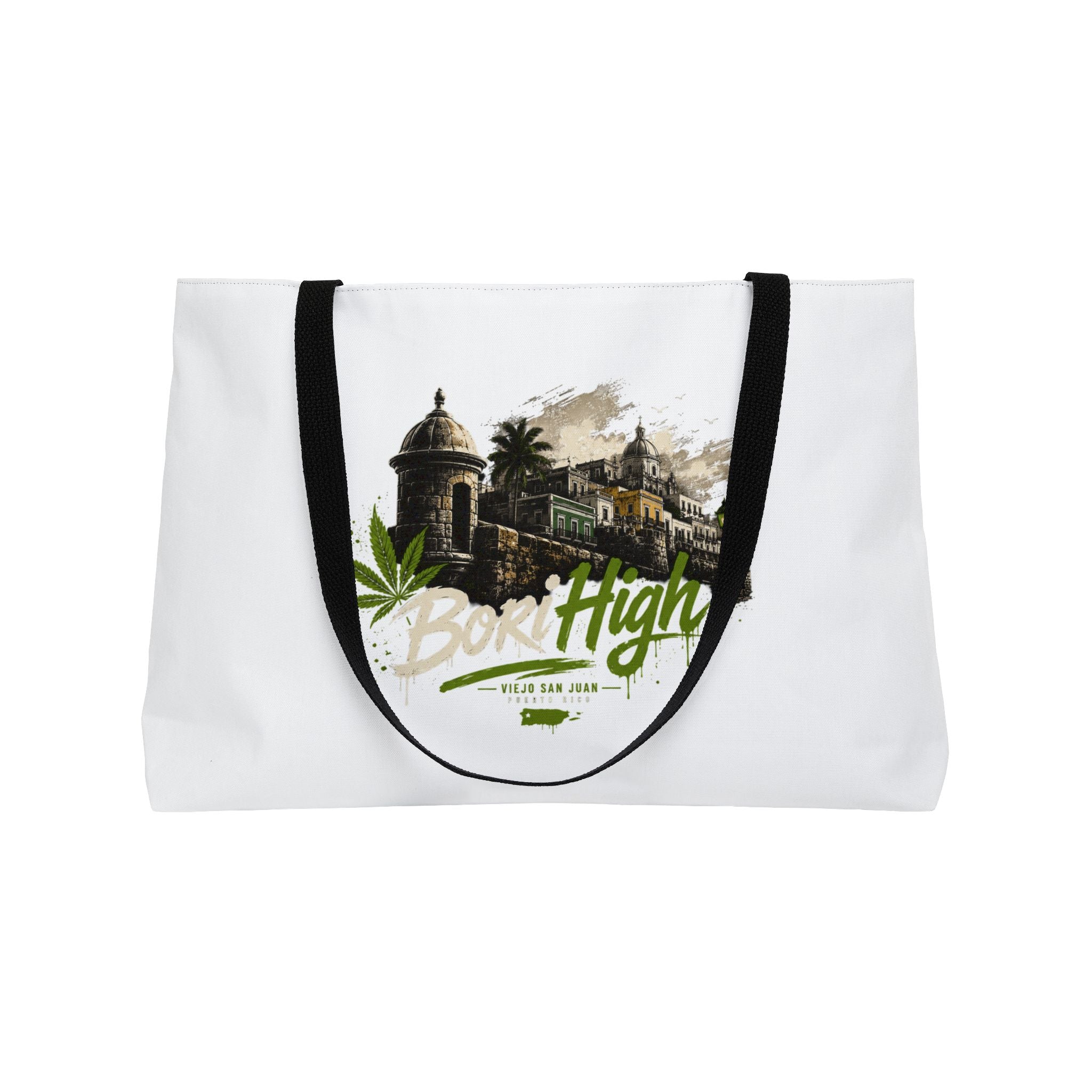 Weekender Tote Bag — 'Born High' Vintage Estate Graphic Travel Tote