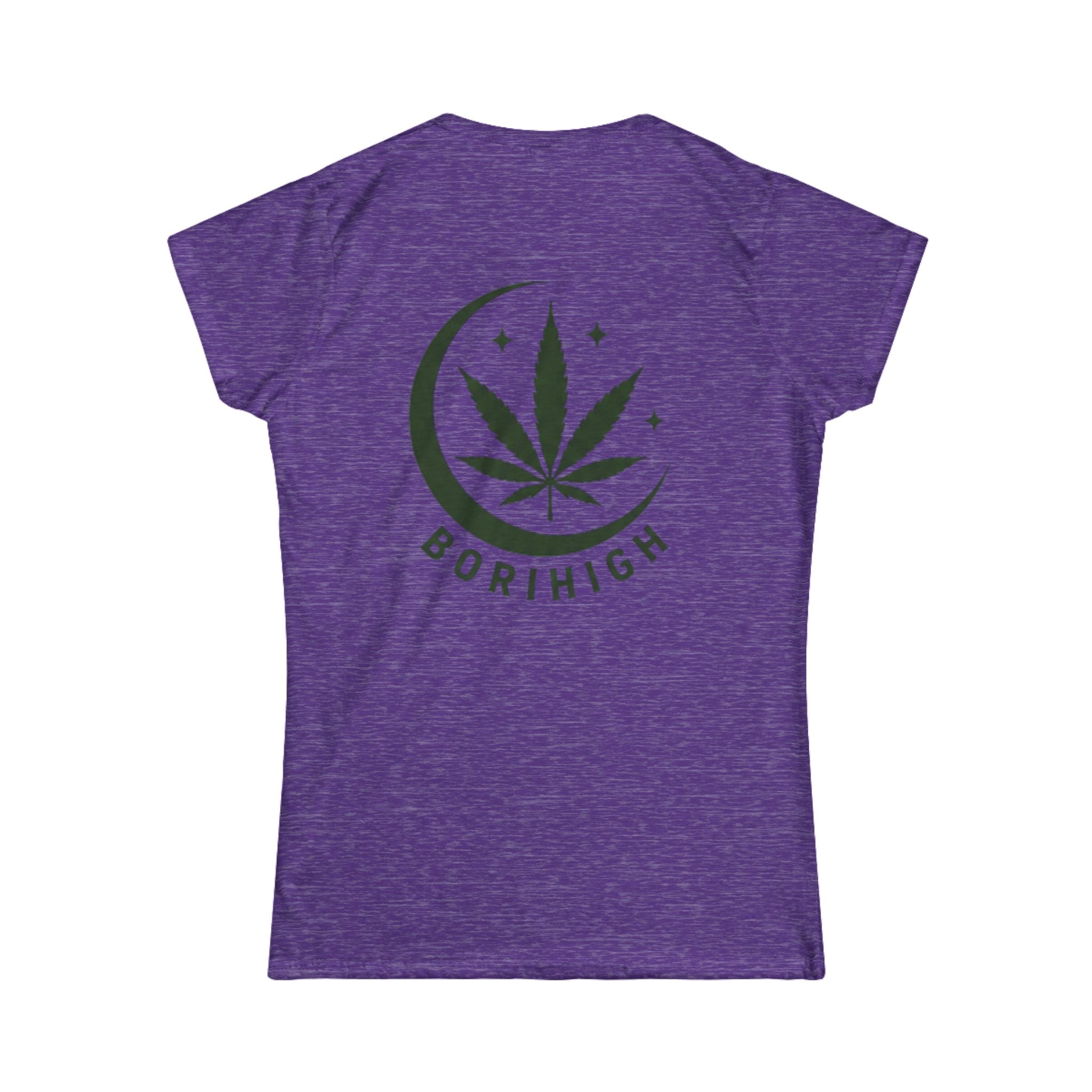 T-Shirt — "Tropical Soul" Cannabis Leaf Tee (Back "BoriHigh" Moon Design)