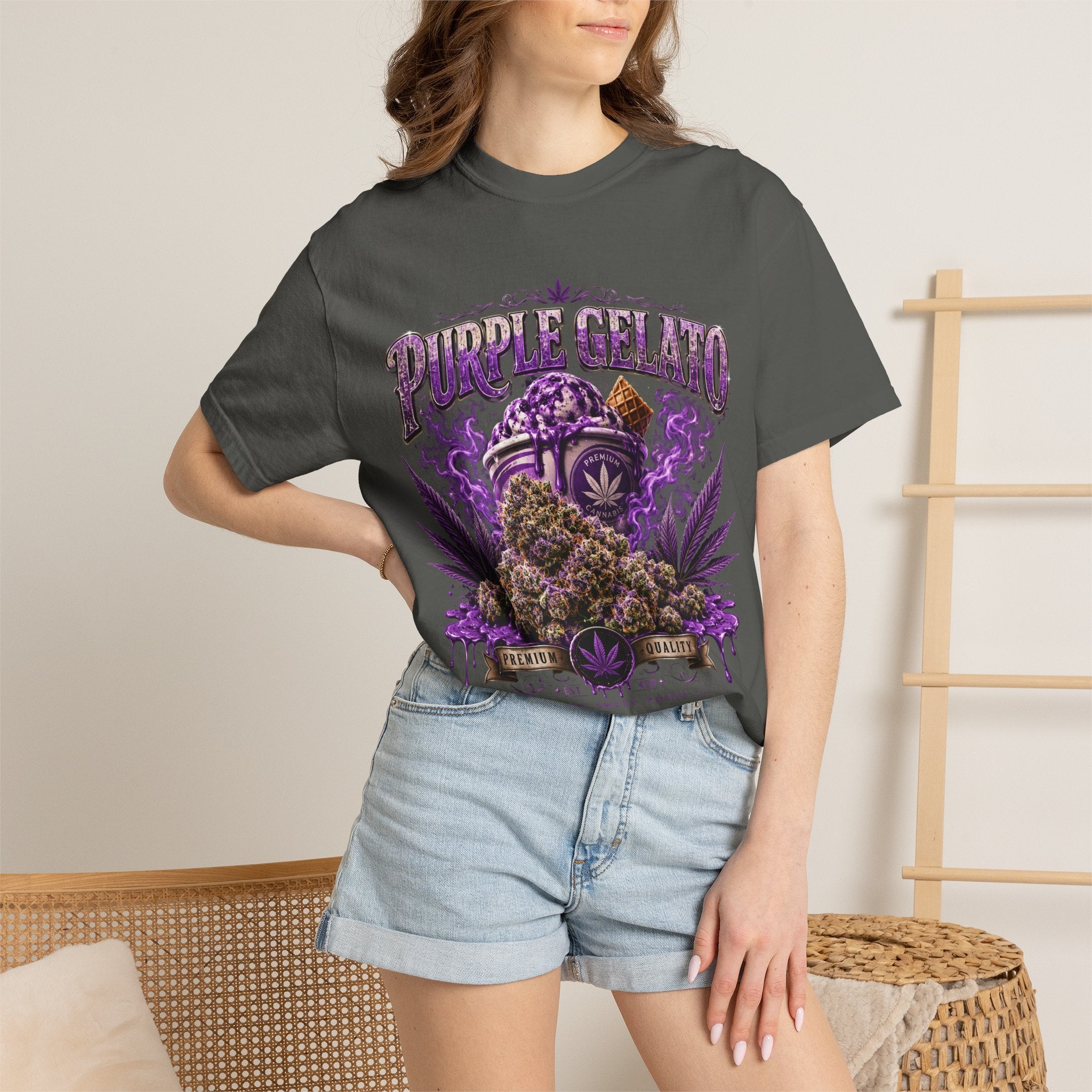 T-Shirt — "Purple Gelato" Cannabis Graphic Tee