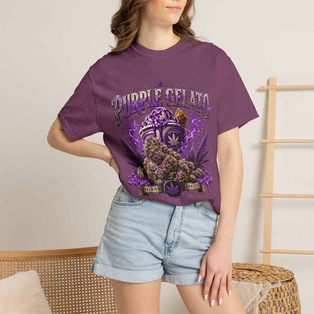 T-Shirt — "Purple Gelato" Cannabis Graphic Tee