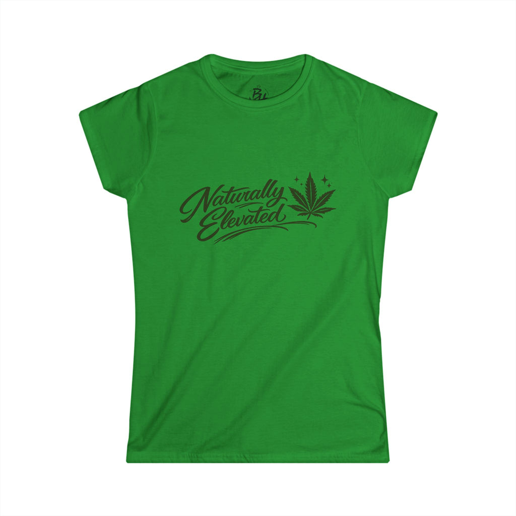 Naturally Elevated Tee — Women's Cannabis Leaf Graphic Shirt