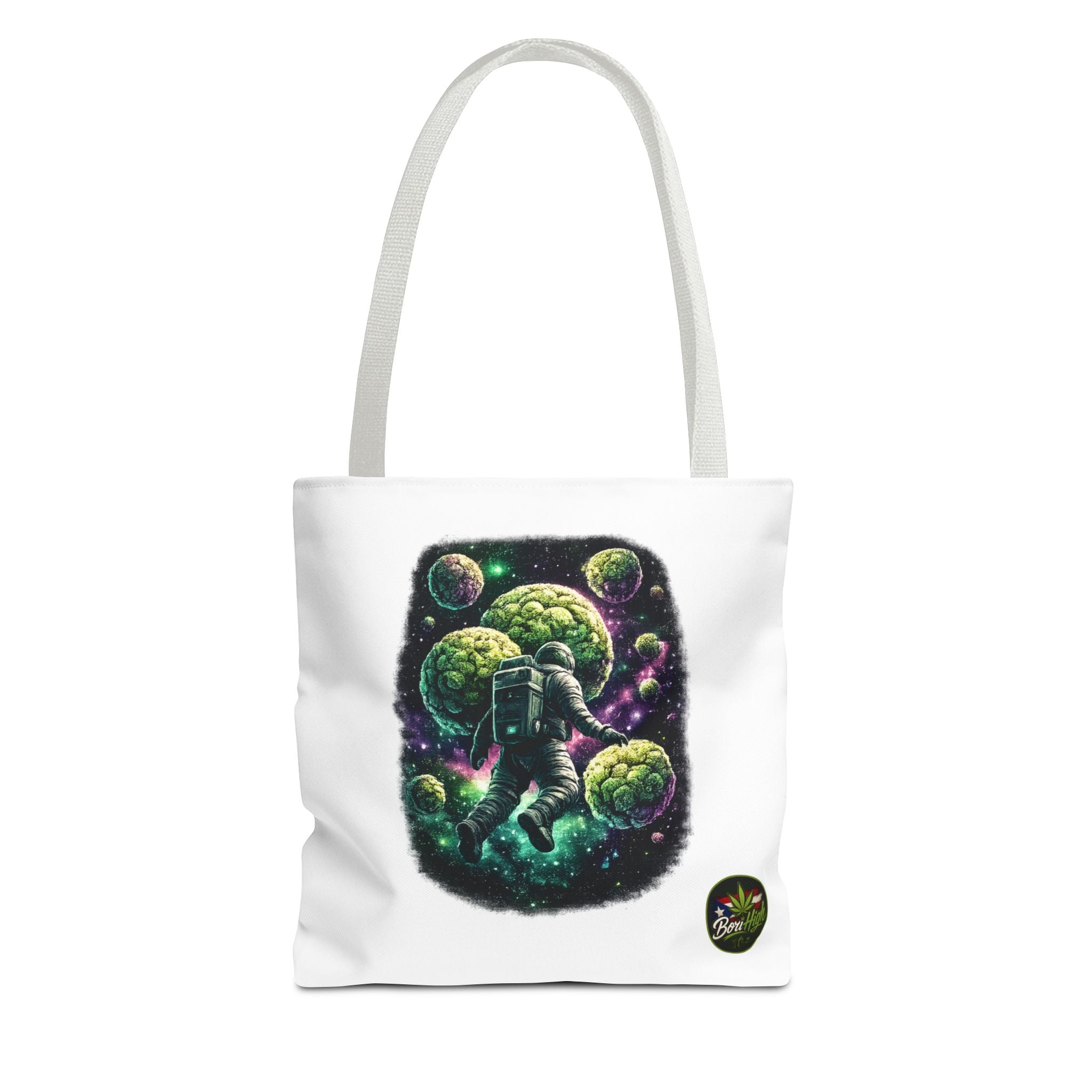 Astro Leaf Tote Bag — Cannabis Space Astronaut All-Over Print Tote