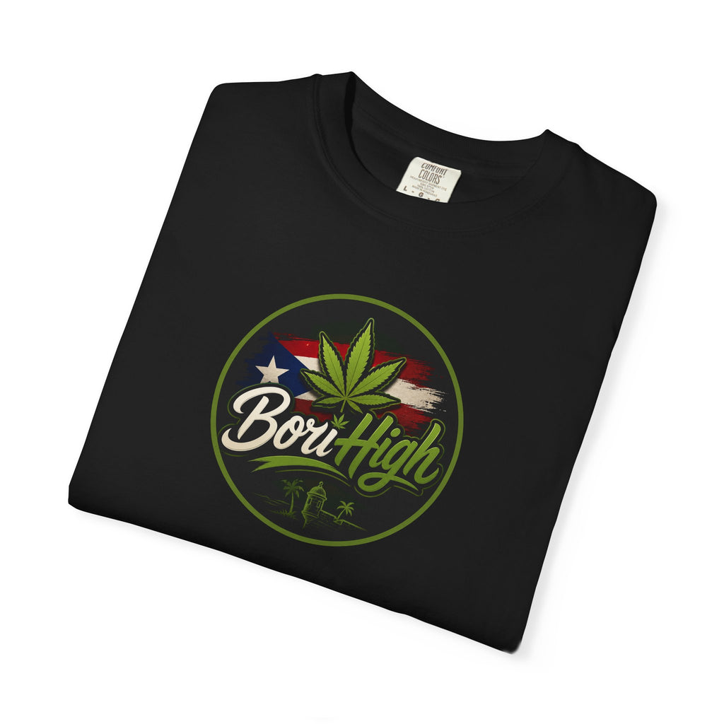 Born High Cannabis Leaf Graphic T-Shirt — Retro Rasta Weed Tee