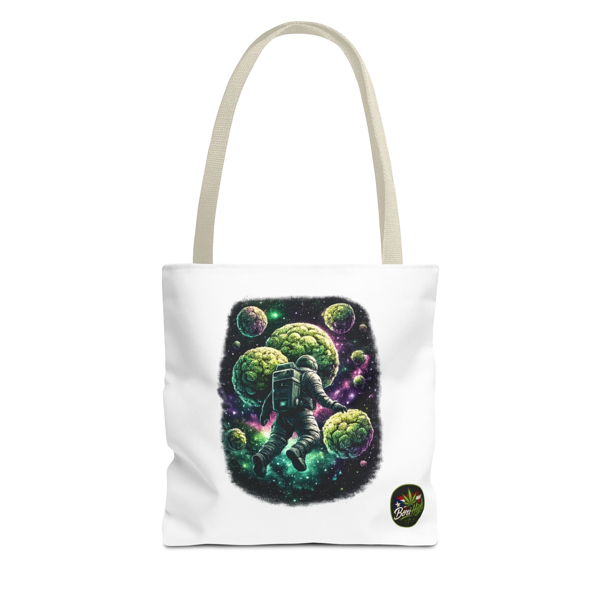 Astro Leaf Tote Bag — Cannabis Space Astronaut All-Over Print Tote