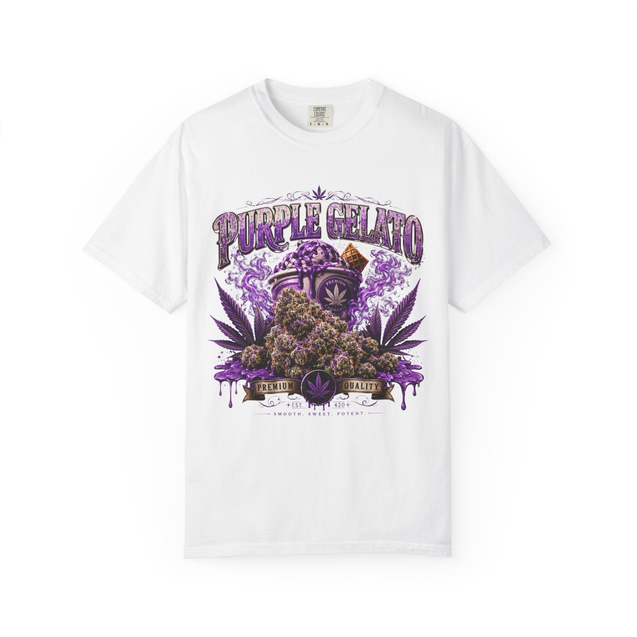 T-Shirt — "Purple Gelato" Cannabis Graphic Tee