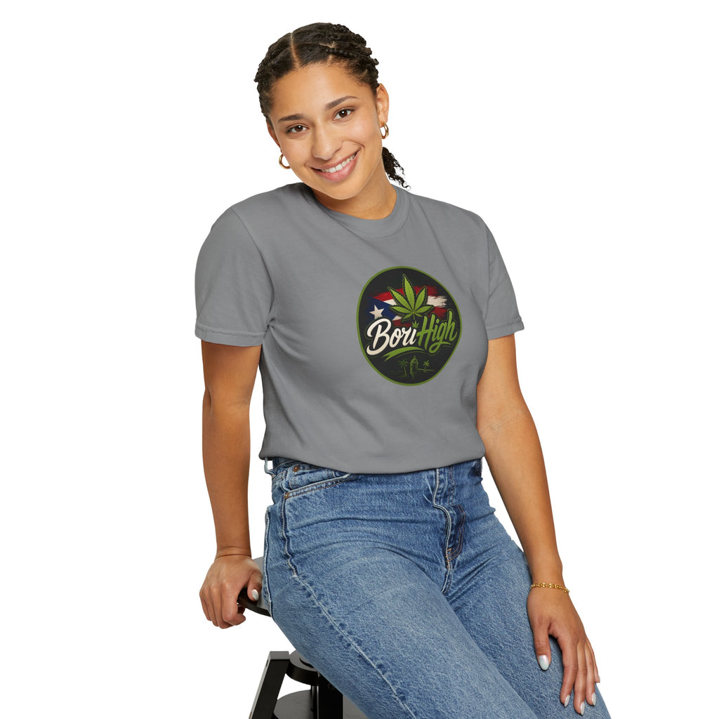 Born High Cannabis Leaf Graphic T-Shirt — Retro Rasta Weed Tee