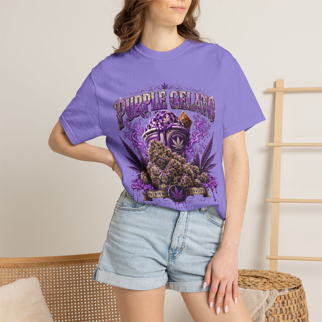 T-Shirt — "Purple Gelato" Cannabis Graphic Tee