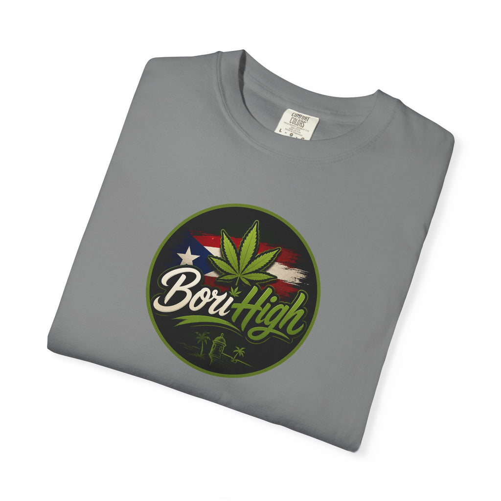 Born High Cannabis Leaf Graphic T-Shirt — Retro Rasta Weed Tee