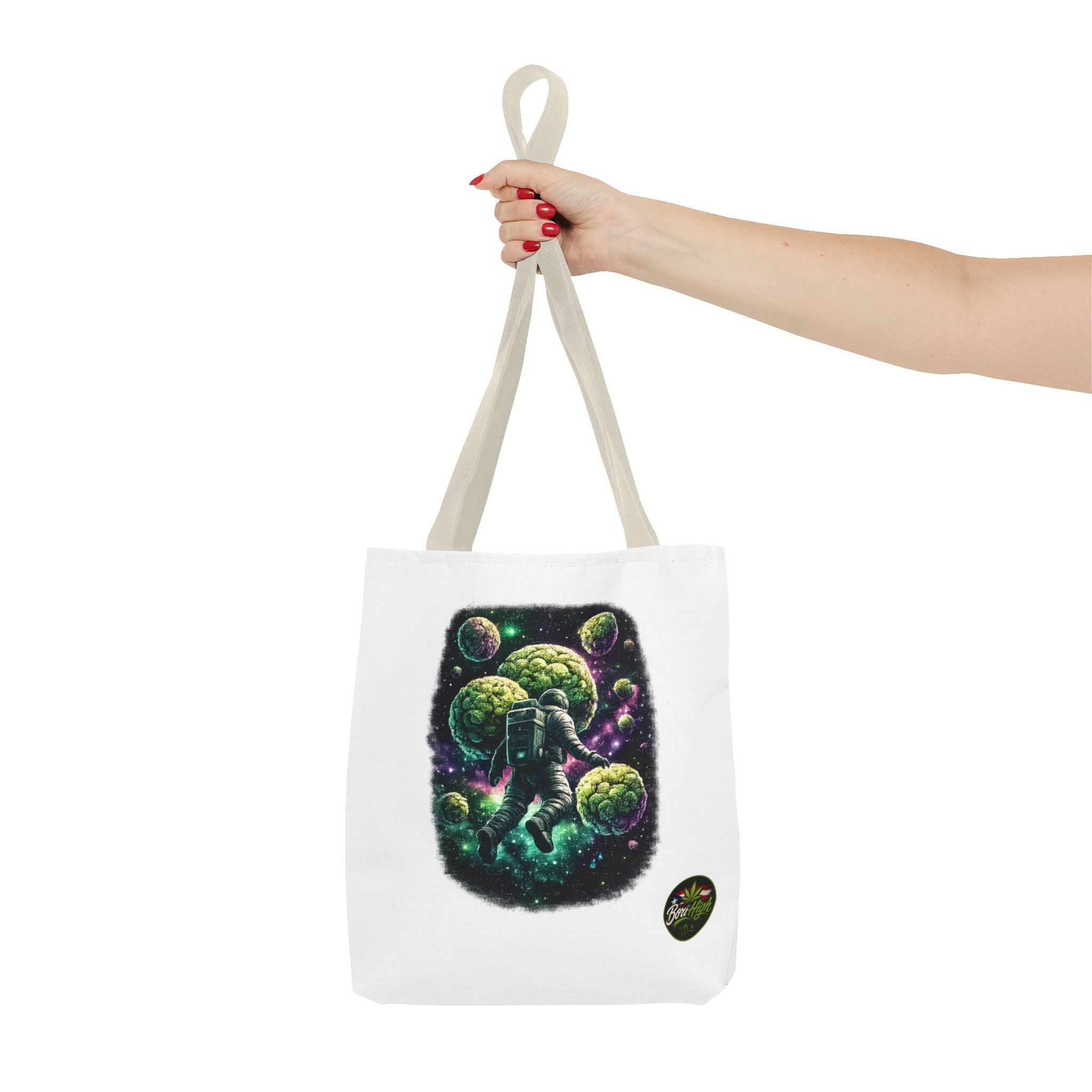Astro Leaf Tote Bag — Cannabis Space Astronaut All-Over Print Tote